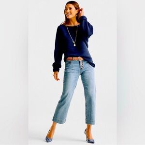 Cabi palm beach crop button fly Jean